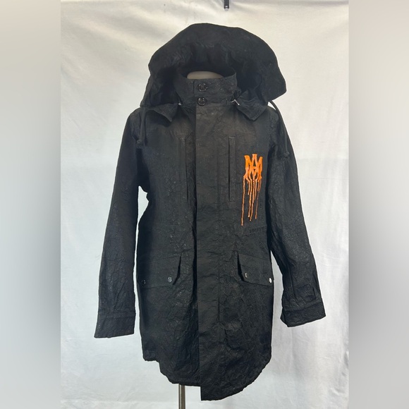 AMIRI
Spray Paint Brand-print Cotton Hooded Parka Jacket - Picture 1 of 14
